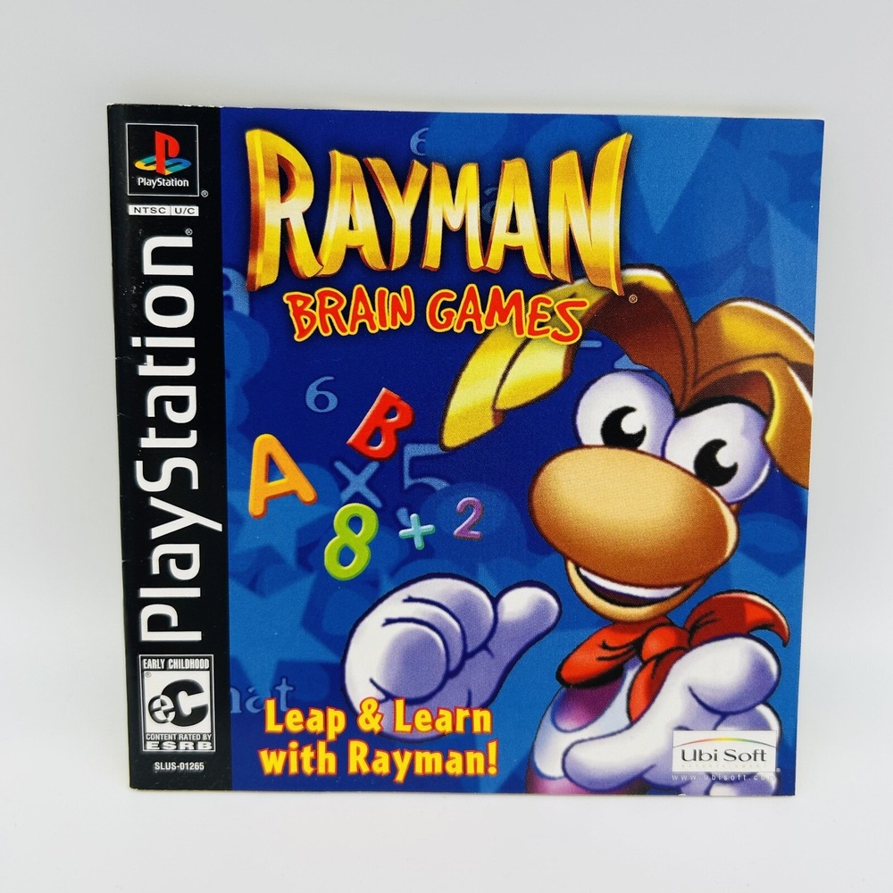 Rayman Brain Games (Sony PlayStation 1, 2001) PS1 *MANUAL ONLY* No Game Disc